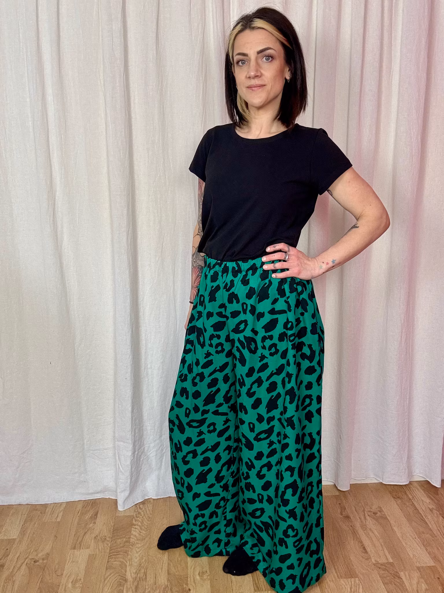 Embroidery Viskosbyxa