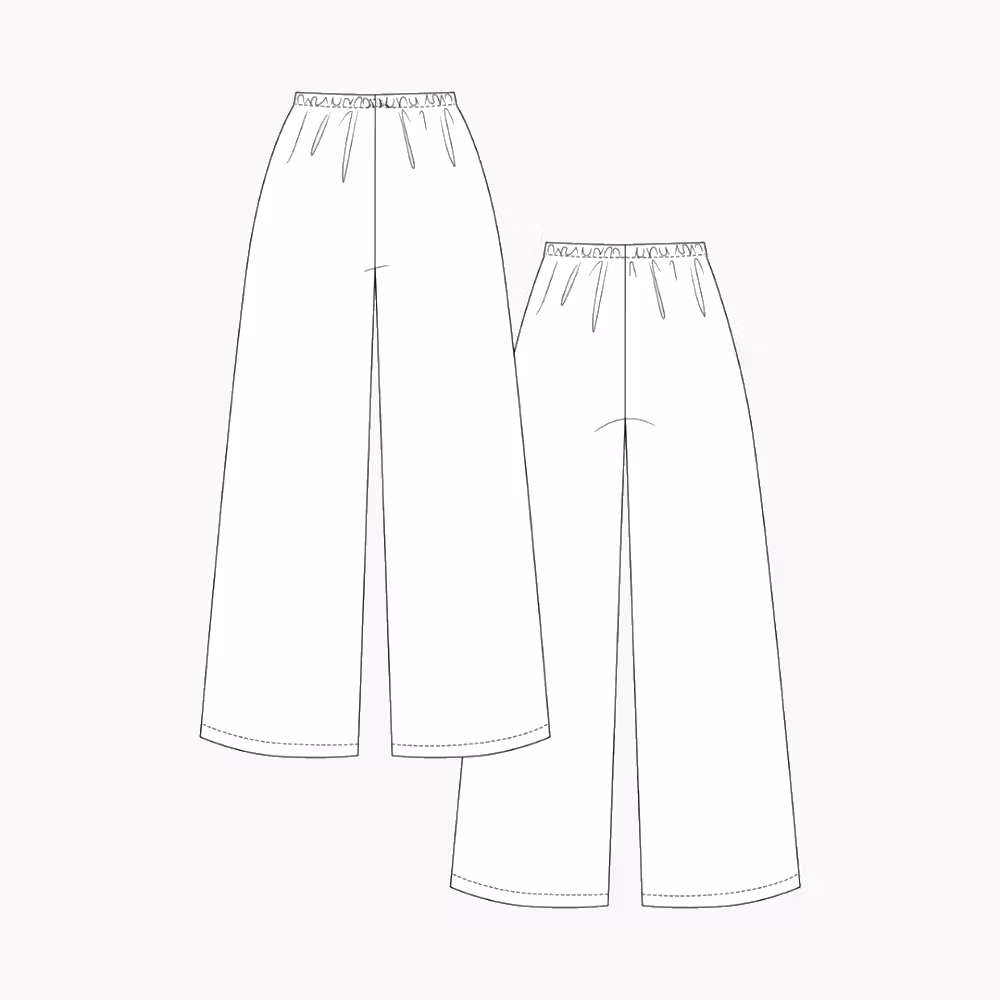 Embroidery Viskosbyxa