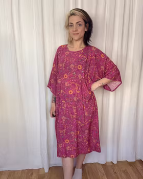 Embroidery Kimono Dress Viskos