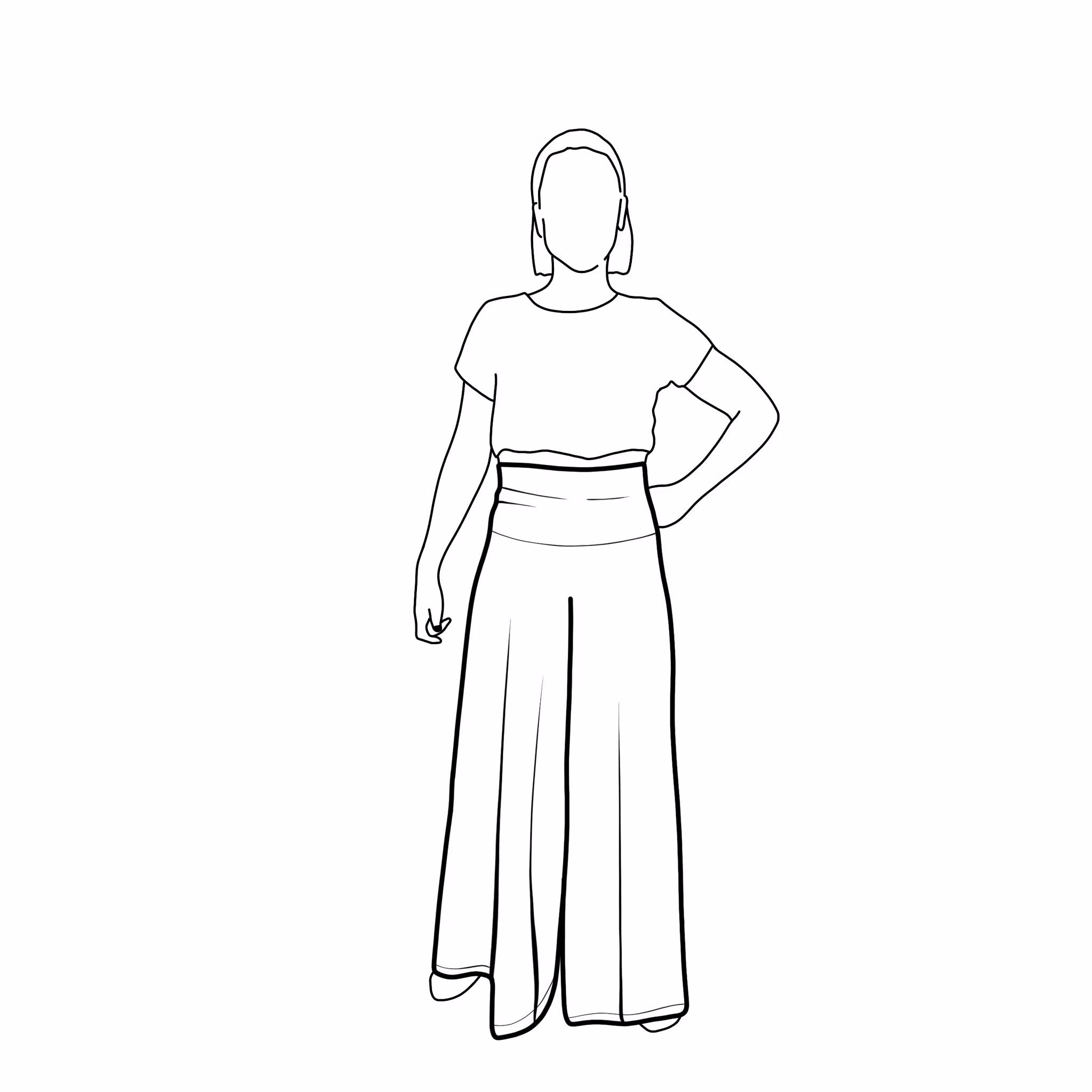 Introduktionspris Palazzo byxa Enfärgad