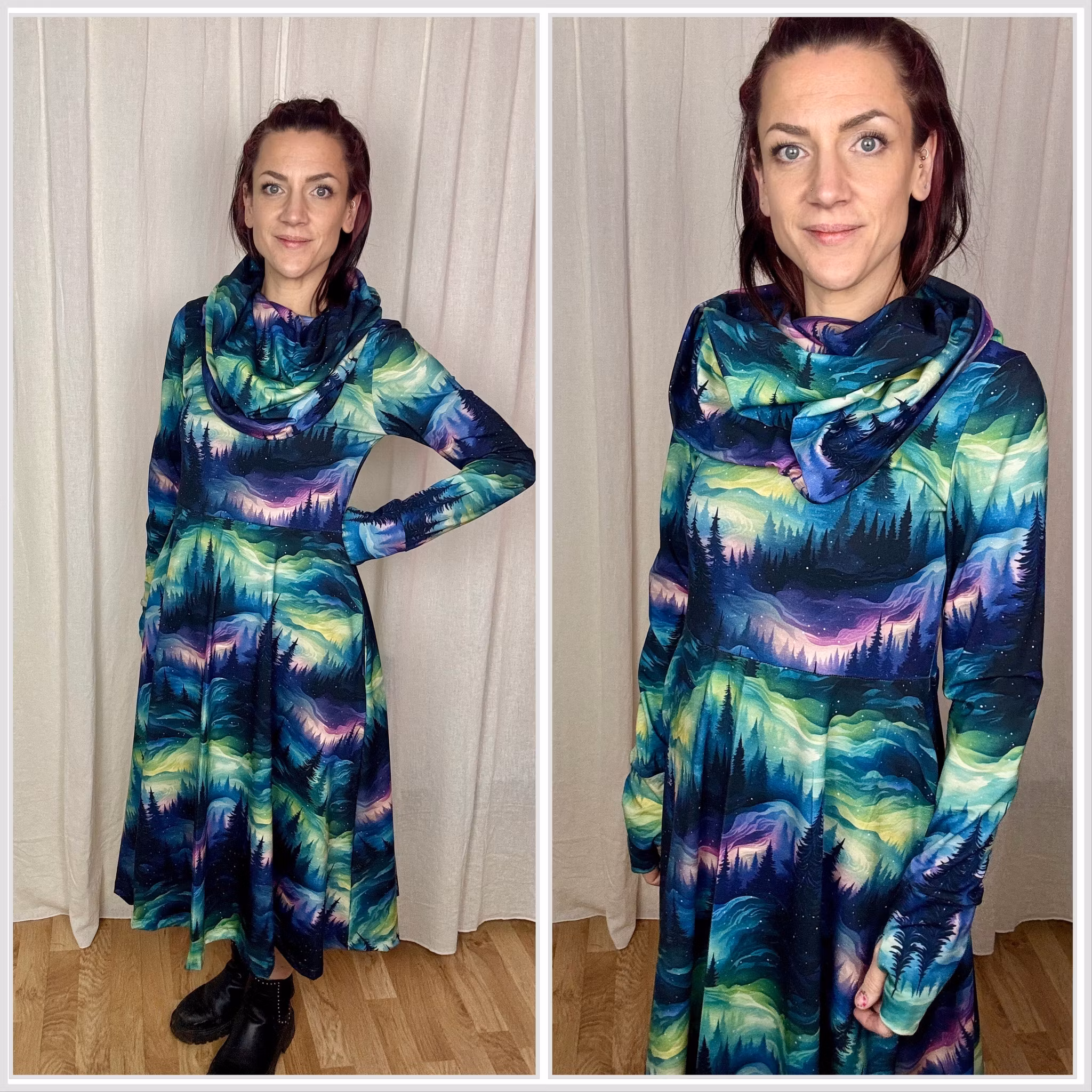 Cozy dress Peony Night - Designa din egen klänning