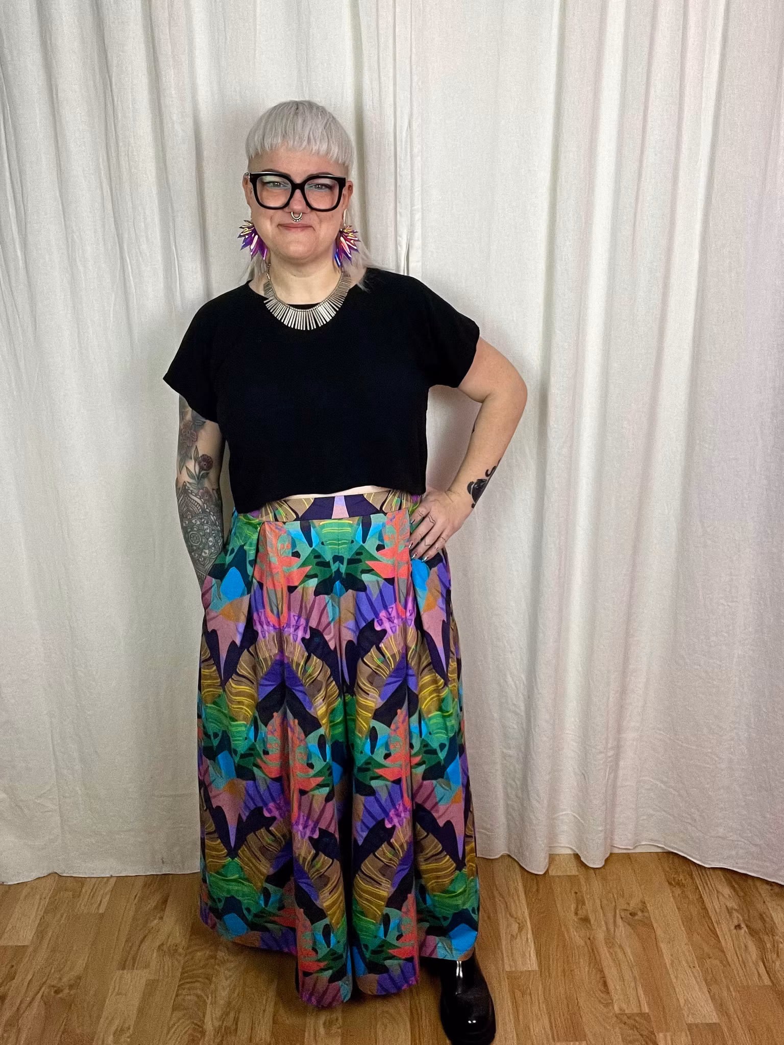 Peony night Culottes (långa & 3/4 långa)