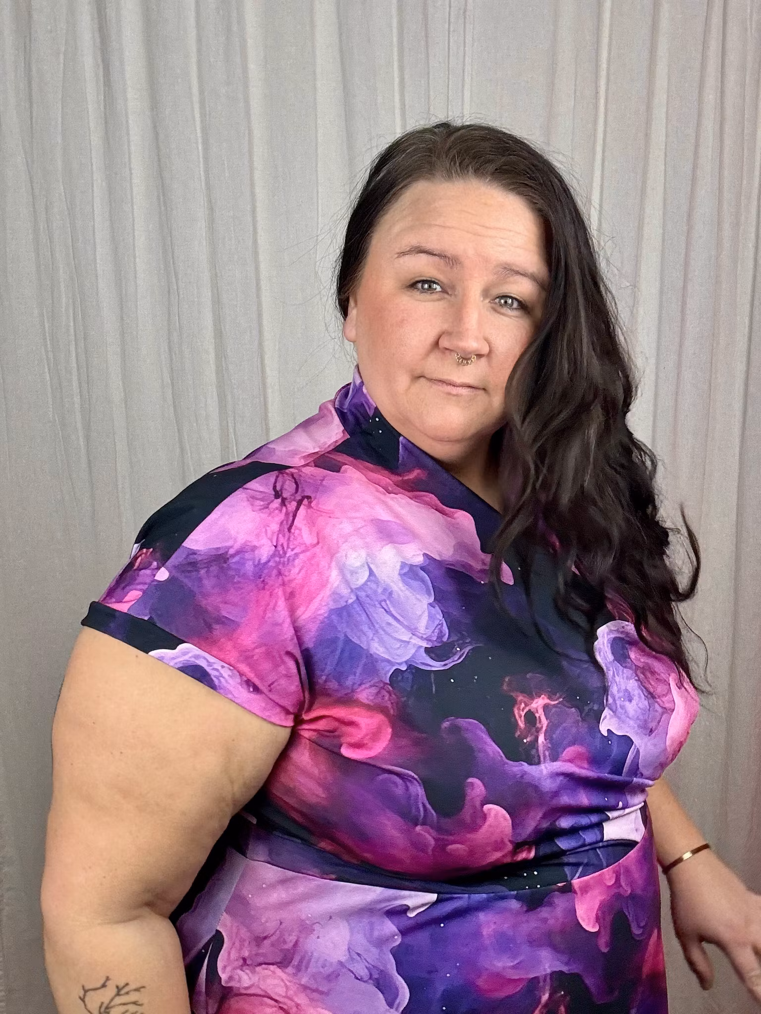 Fluid Teal Omlotten klänning