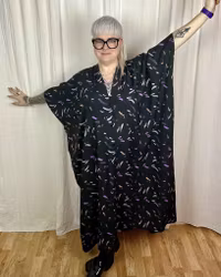 Fluid Teal Nya kaftan dress