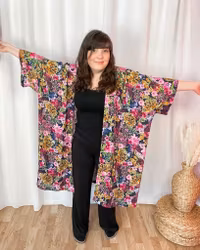 Fluid Teal Kimono/Kaftan