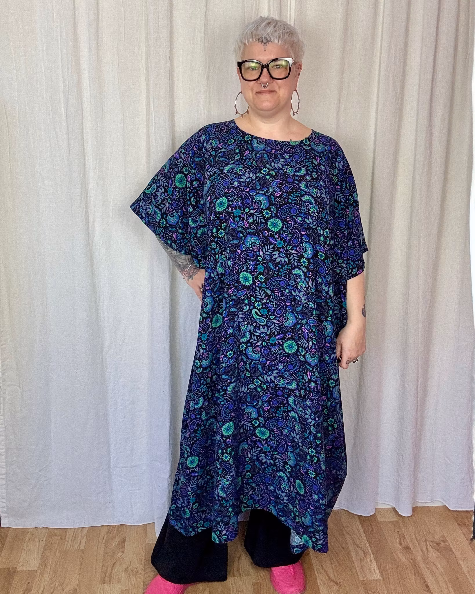 Fluid Teal Relaxed Dress