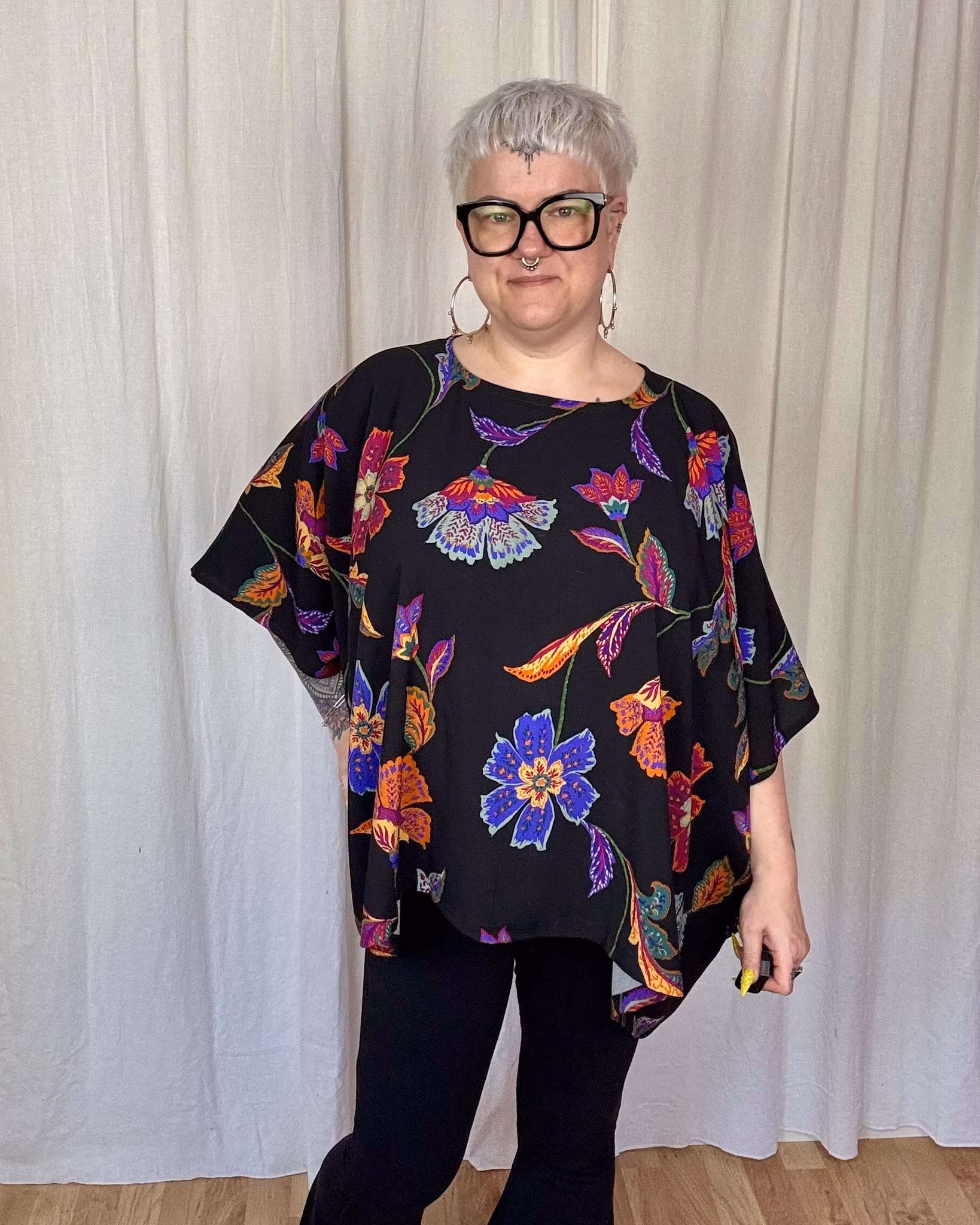 Neon Garden Relaxed Top