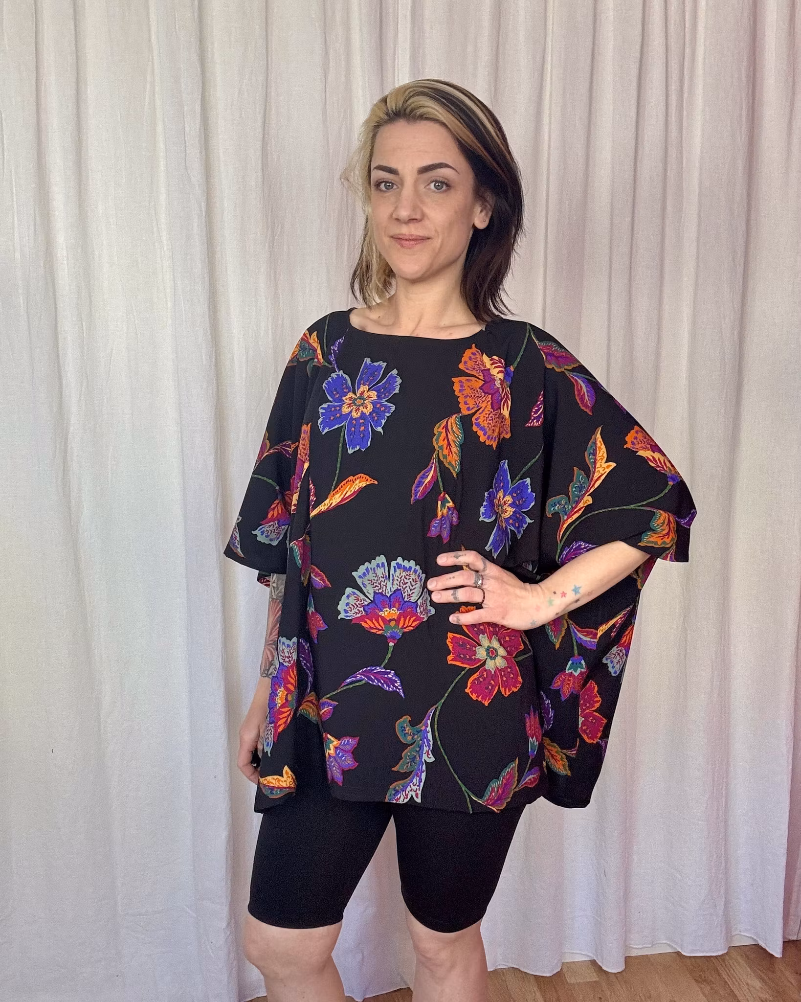 Neon Garden Relaxed Top