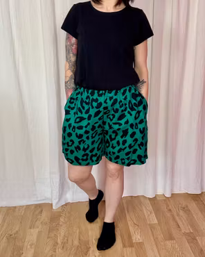 Fluid Teal Viskos-shorts