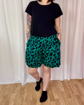Neon Garden Viskos-shorts