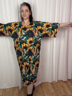 Panter Pink/Orange Kimono Dress