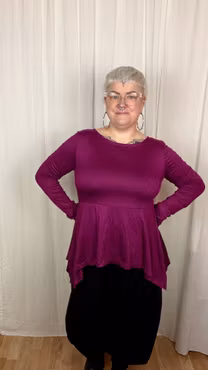 Peplum Top Panter Pink/Orange