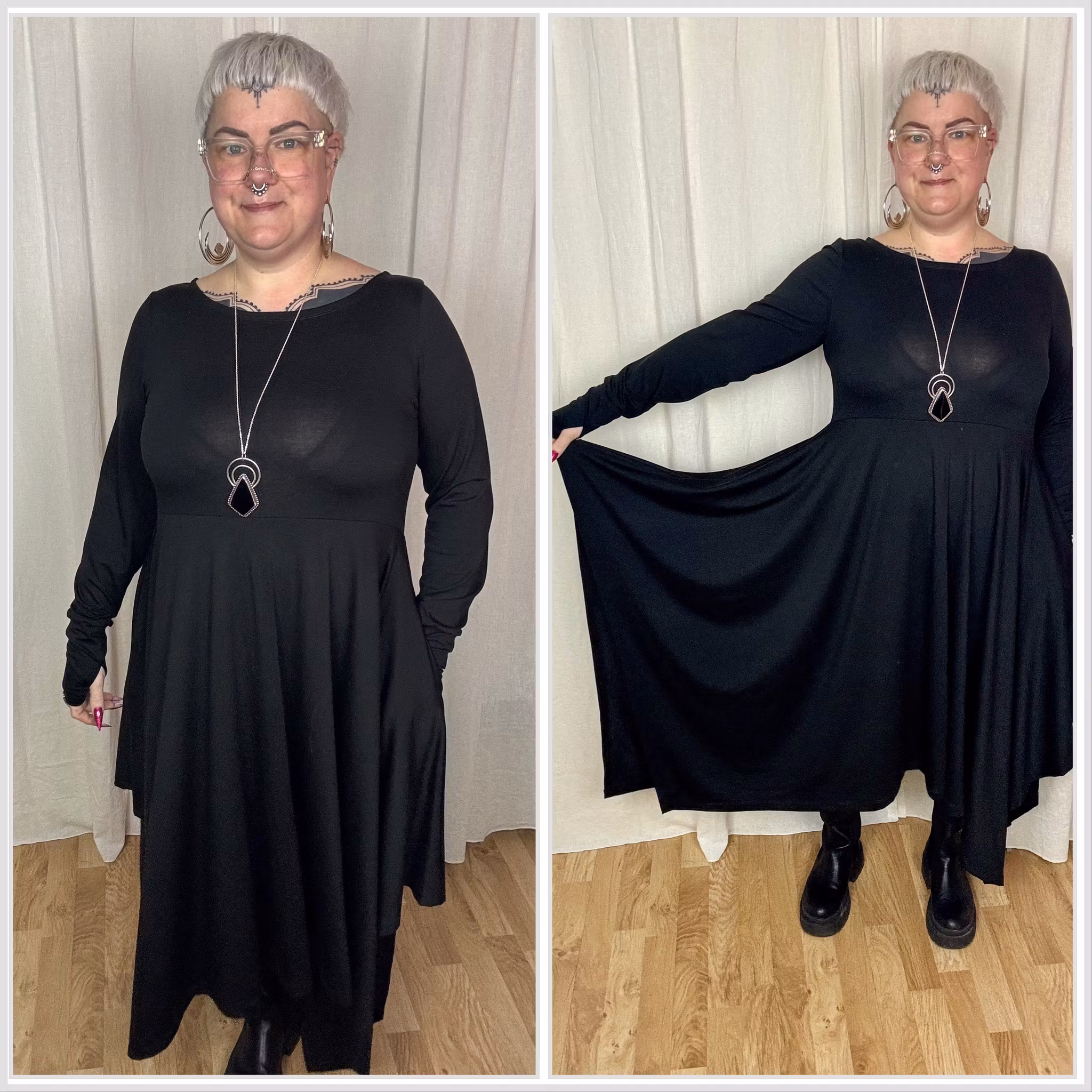 Cozy dress Black Cats - Designa din egen klänning