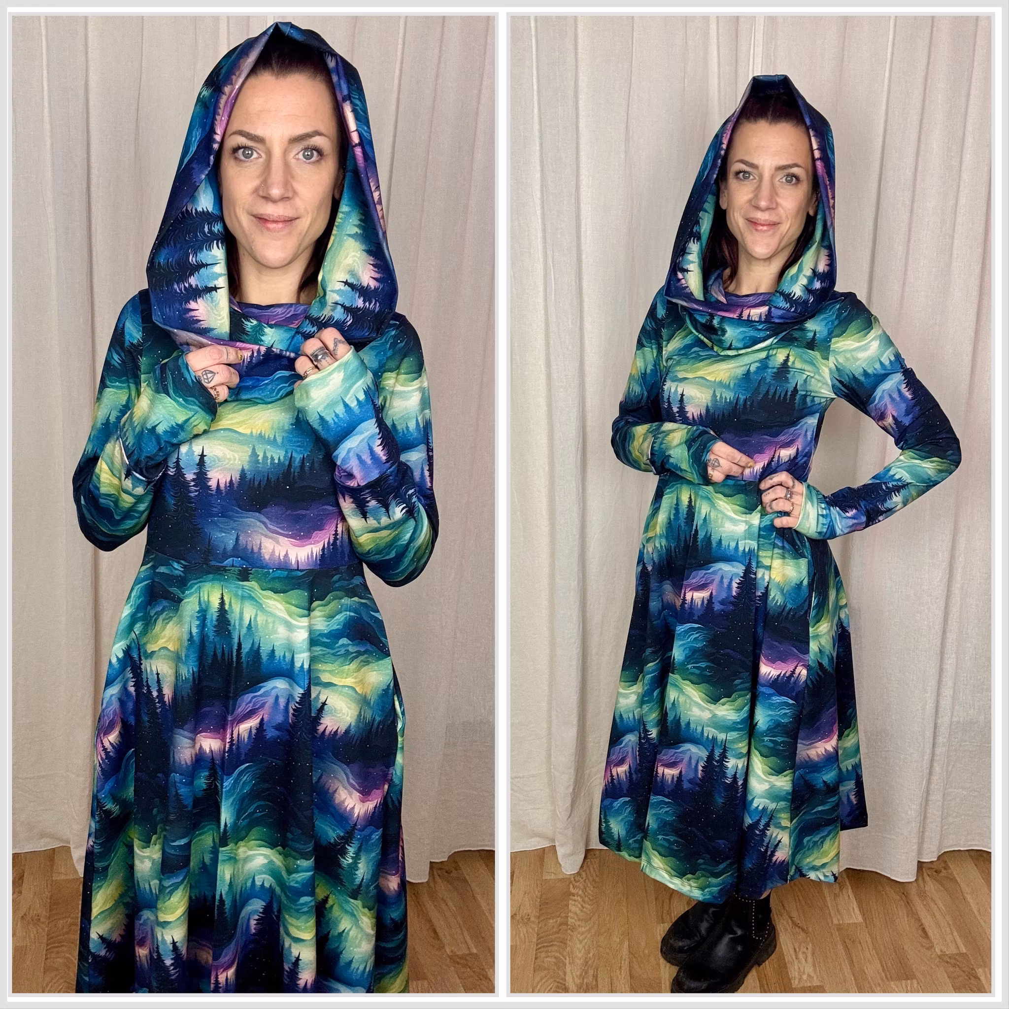 Cozy dress Black Cats - Designa din egen klänning
