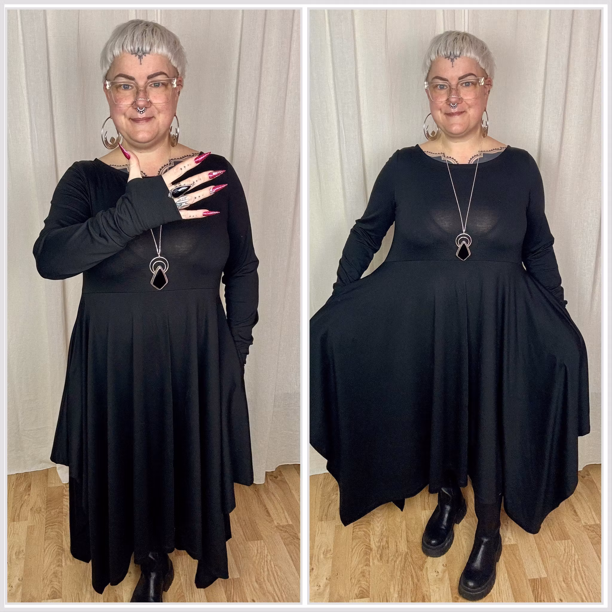 Cozy dress Black Cats - Designa din egen klänning