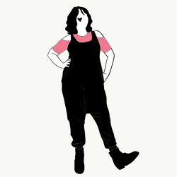 Black harem jumpsuit utan ärm