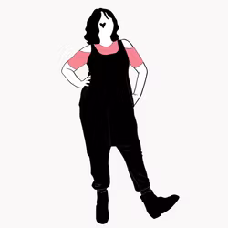 Black harem jumpsuit utan ärm