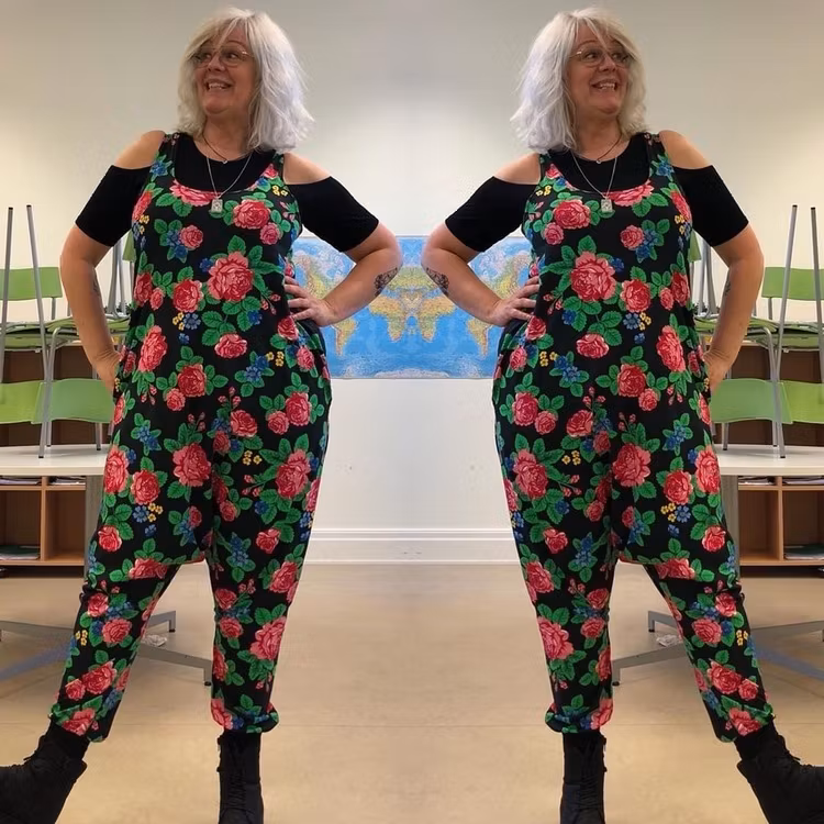 Black harem jumpsuit utan ärm
