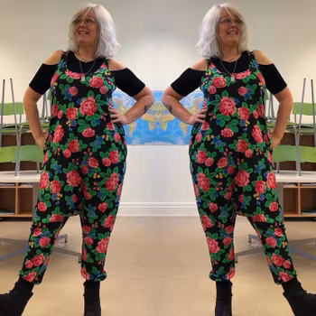 Black harem jumpsuit utan ärm