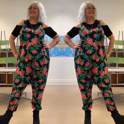Black harem jumpsuit utan ärm