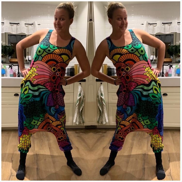 Groovy Rainbow haremjumpsuit utan ärm