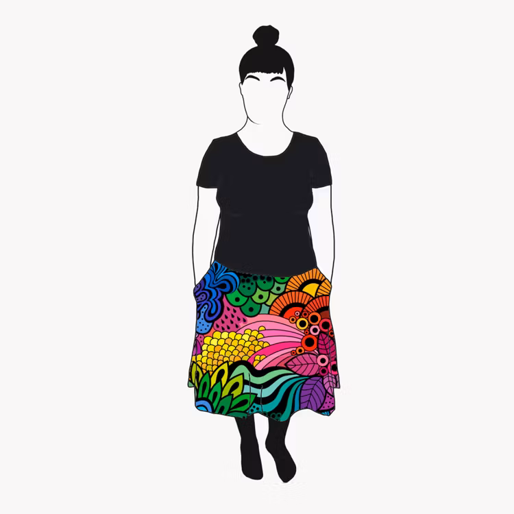 Groovy Rainbow Kjol