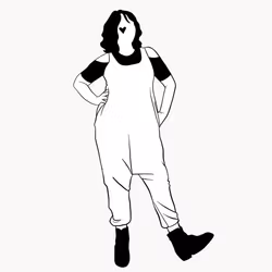 Jumpsuit utan ärm valfritt tyg