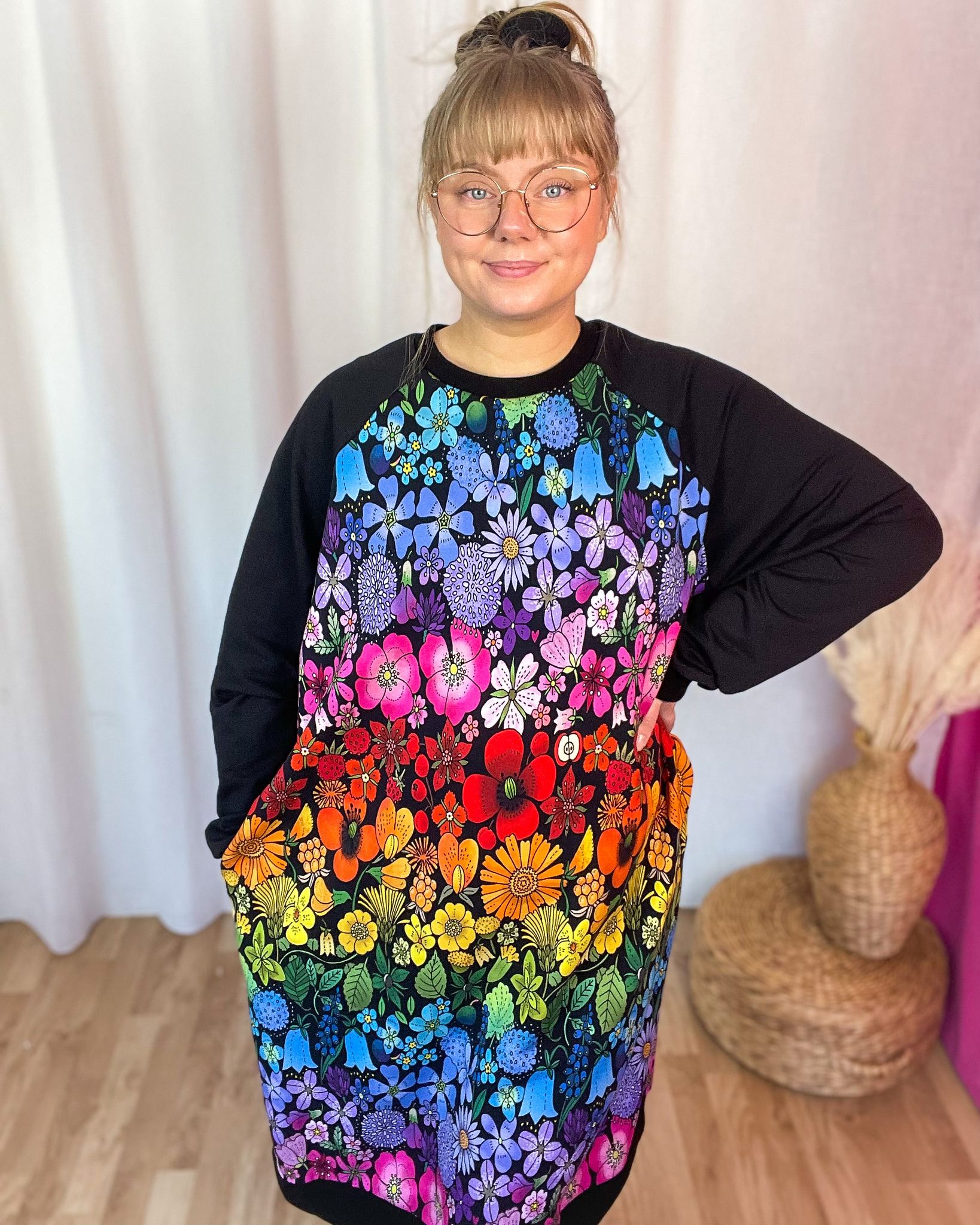Long Sweatshirt dress valfritt tyg
