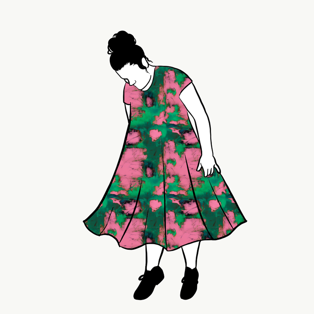 Color wall Groove Dress
