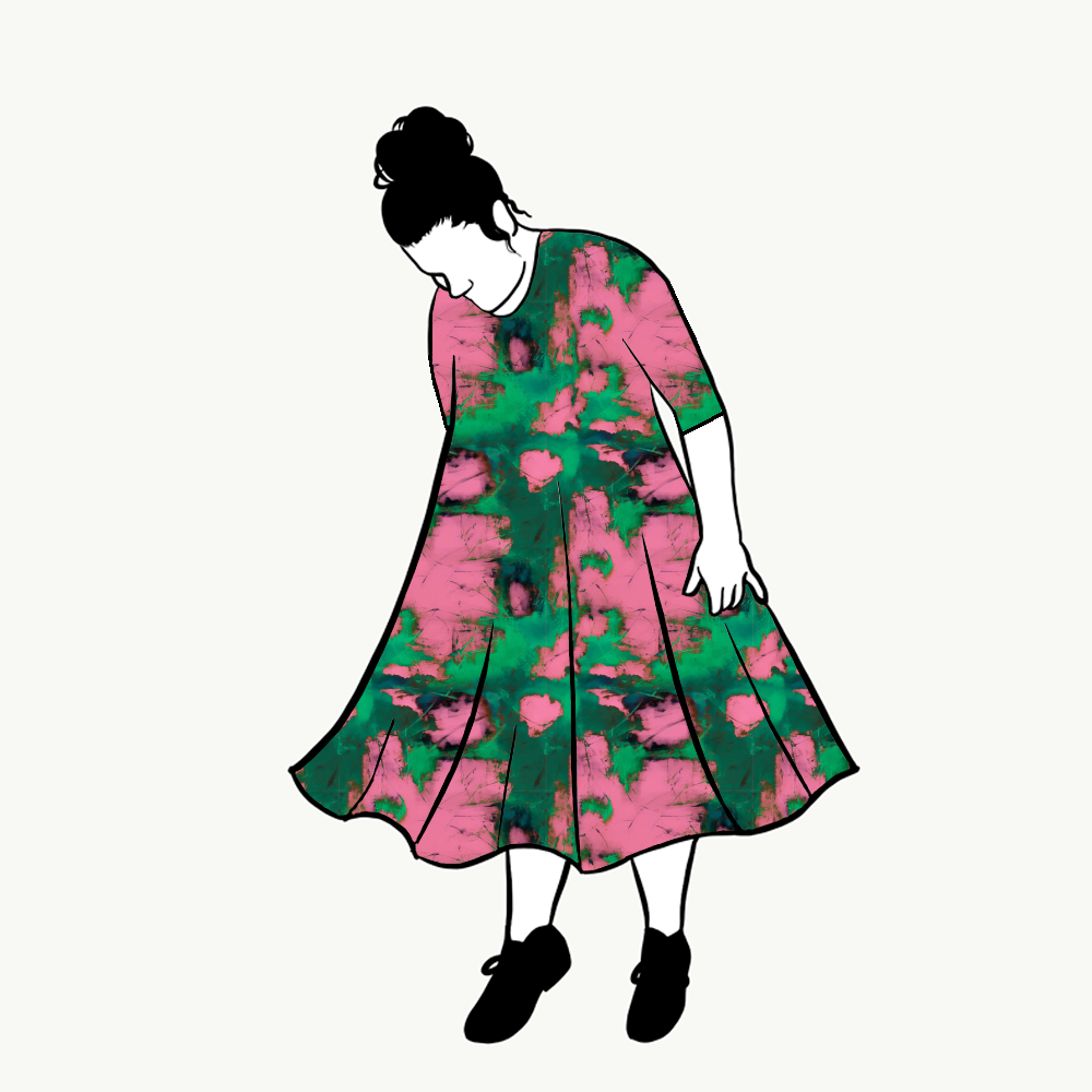 Color wall Groove Dress