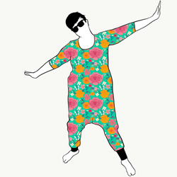 Flower market Haremjumpsuit 3/4-ärm