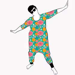 Flower market Haremjumpsuit 3/4-ärm