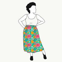 Flower market Culottes 3/4 långa