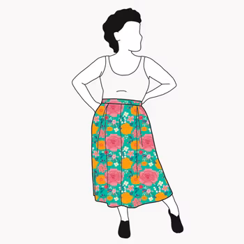 Flower market Culottes 3/4 långa