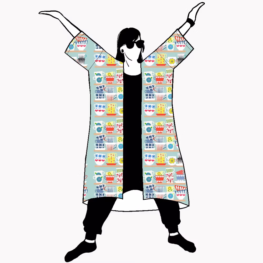 Scandinavian cups Jersey Kimono