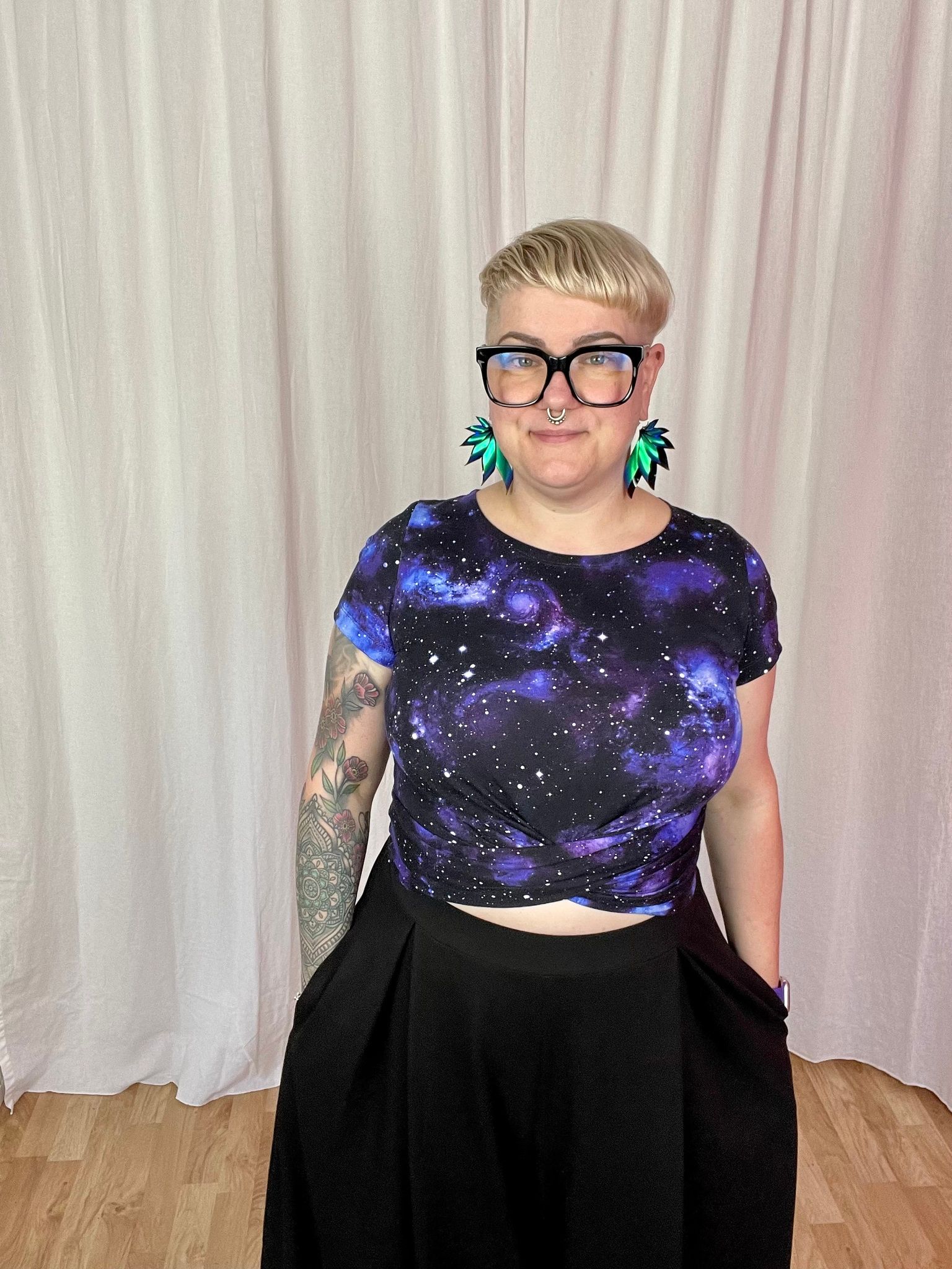 Twisted crop top valfritt tyg