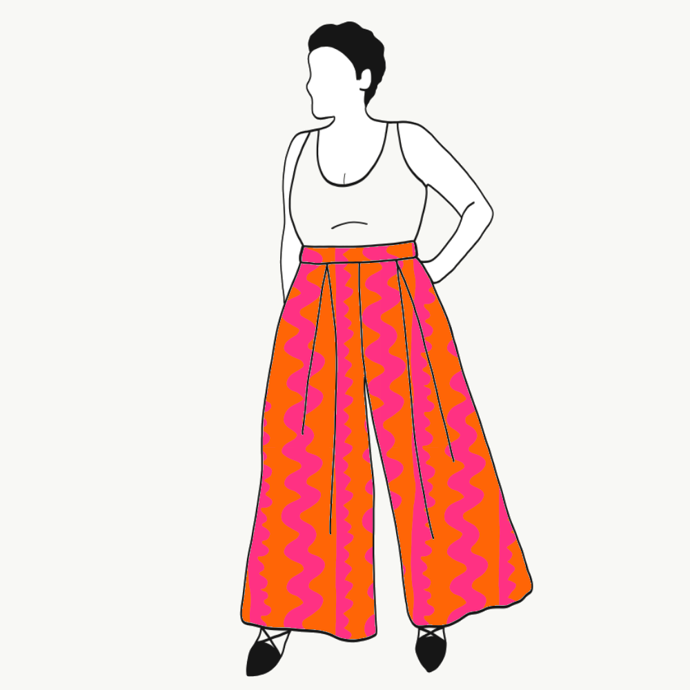 ZigZag Orange Pink Culottes Hellånga