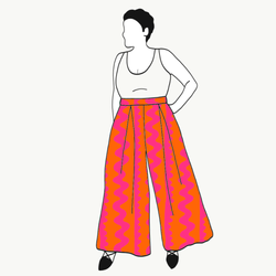 ZigZag Orange Pink Culottes Hellånga