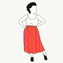 ZigZag Orange Pink Culottes 3/4-långa
