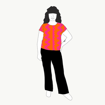 ZigZag Orange Pink T-shirt