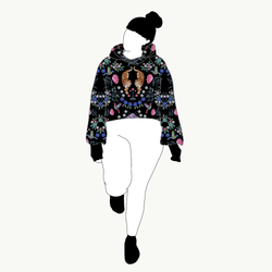 Haute Couture Black Crop top deluxe
