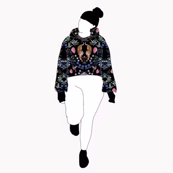 Haute Couture Black Crop top deluxe