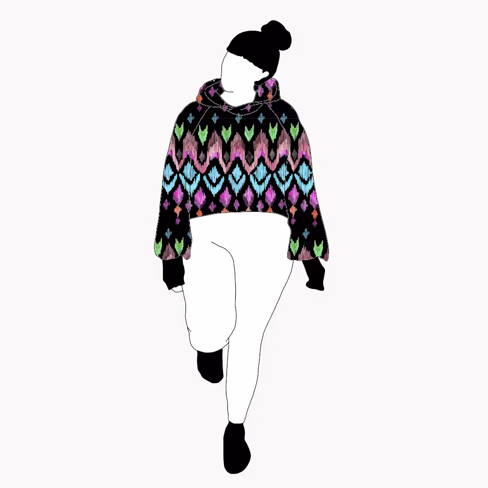 Ikat Crop top deluxe