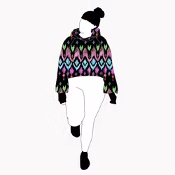Ikat Crop top deluxe