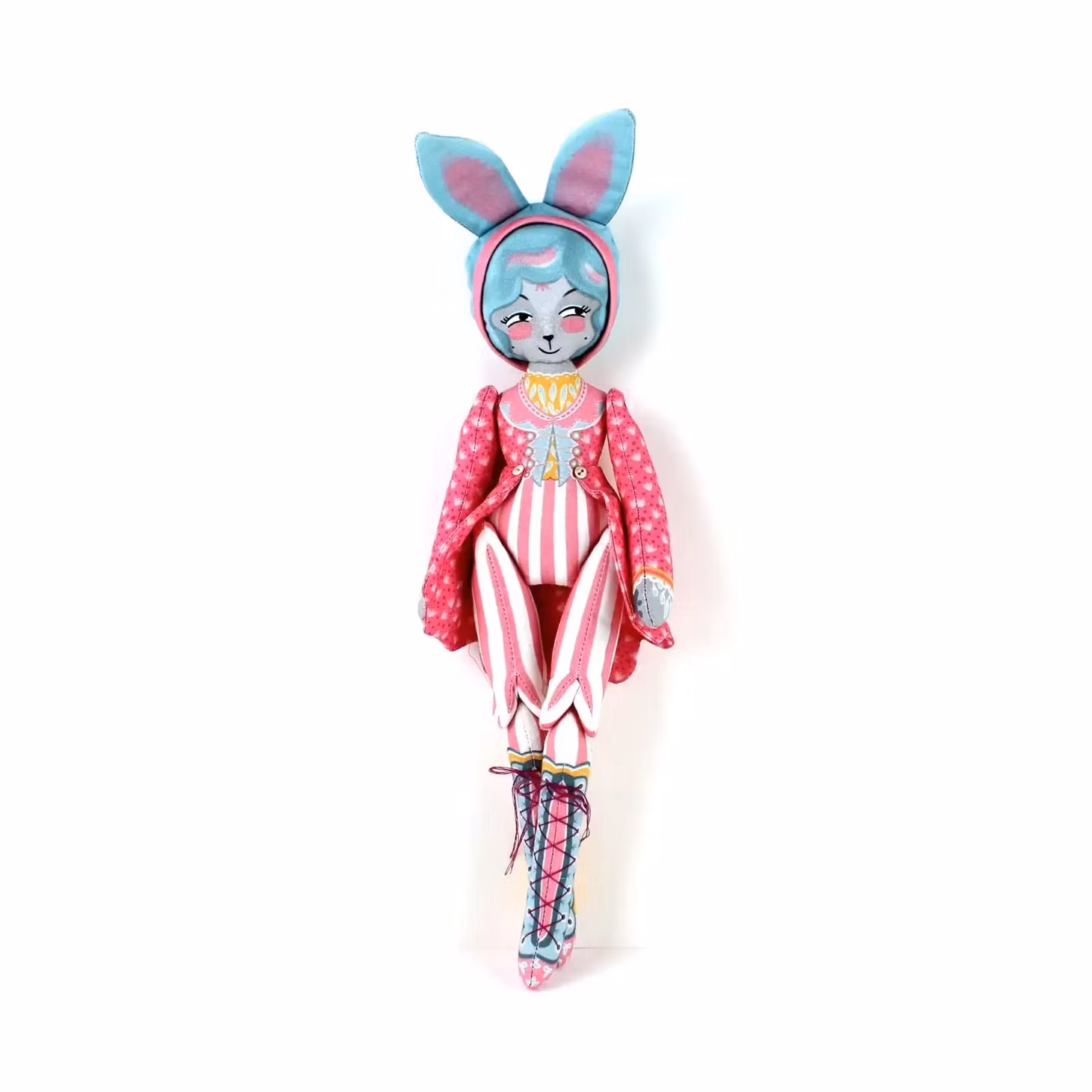 Diy Dolly Kit - Mewky the Circus Ringmaster Cat Bunny Doll
