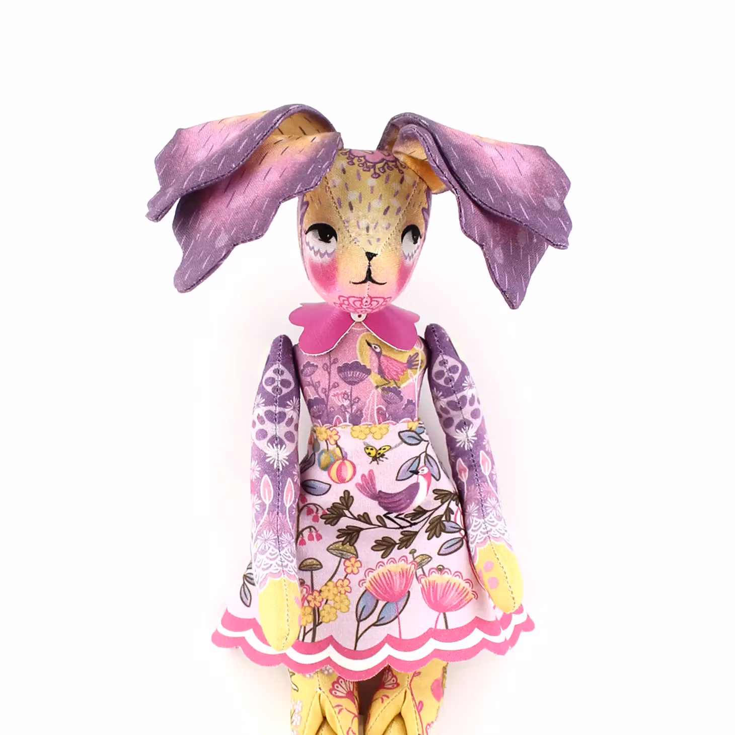 Diy Dolly Kit - Iris Flower Bunny + 12 Page Handmade Book