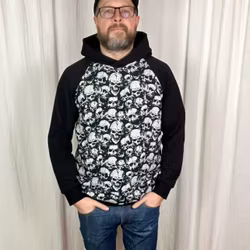 Hoodie Herr i valfritt tyg