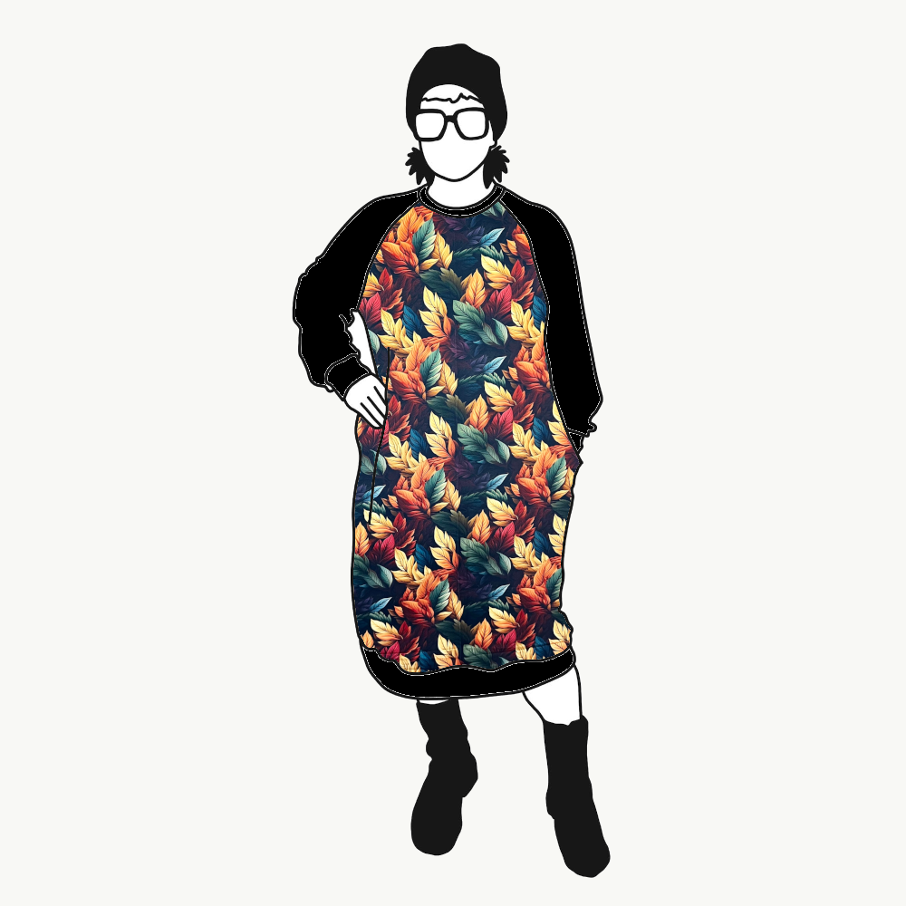 Never Leaf Me Sweatshirt dress Long
