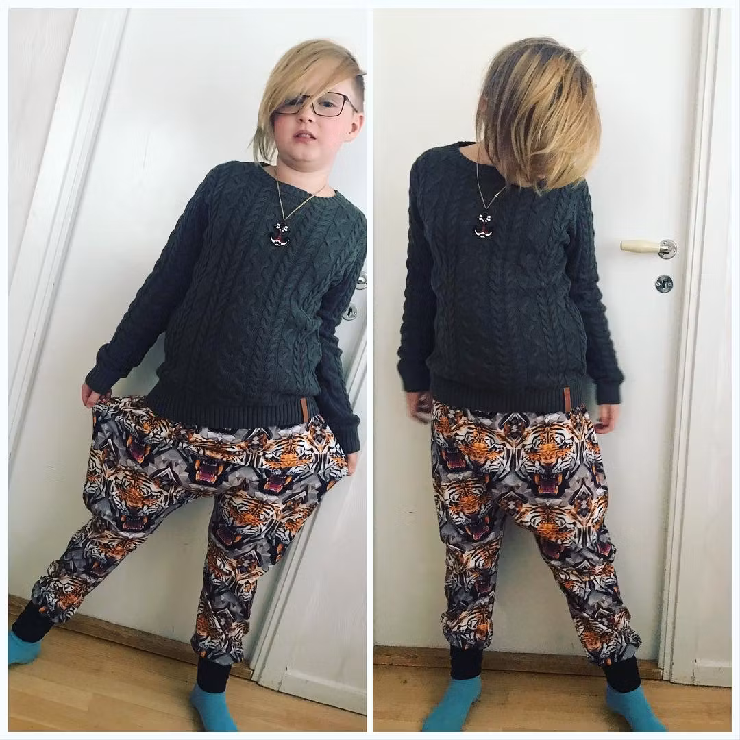 Haremsbyxa barn valfritt tyg