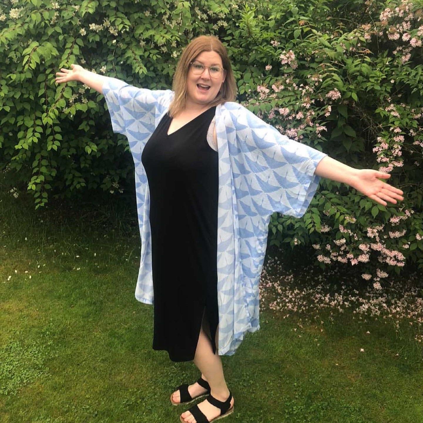 Fishtail Pink Kimono/Kaftan
